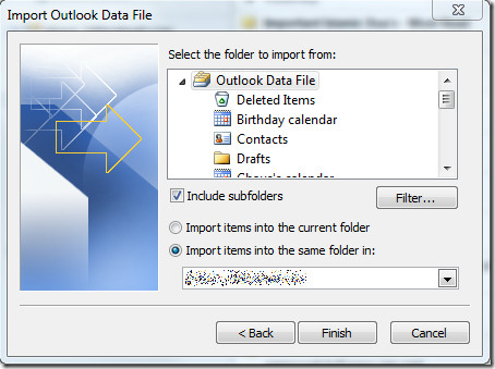 Import Outlook PST