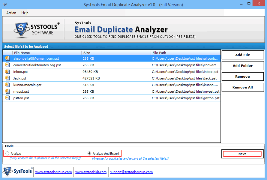 analyze-duplicates-mails