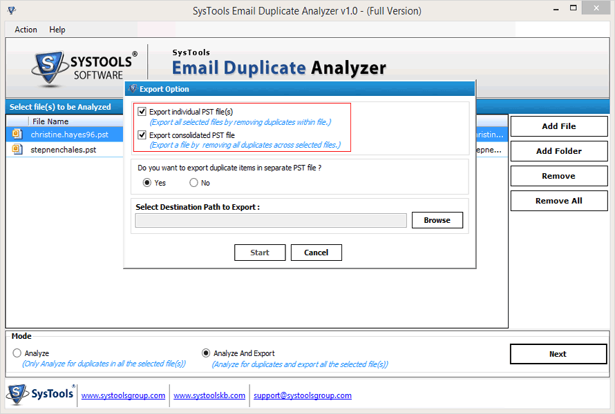 Exports options