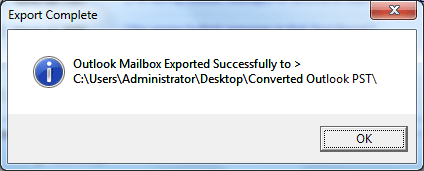 Export Completed
