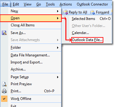 Open Outlook & select from menu