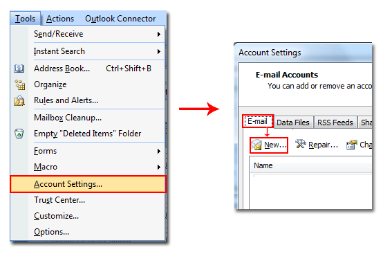 Go in Account Setting