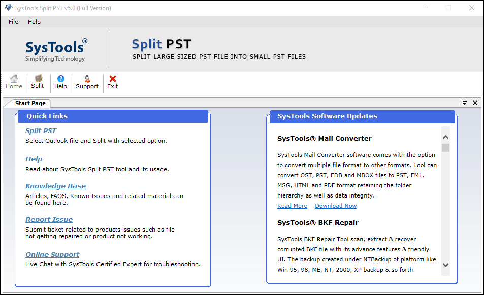 download pst split tool