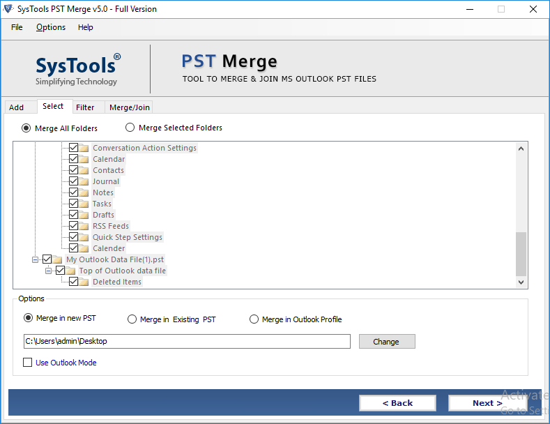 merge all folders