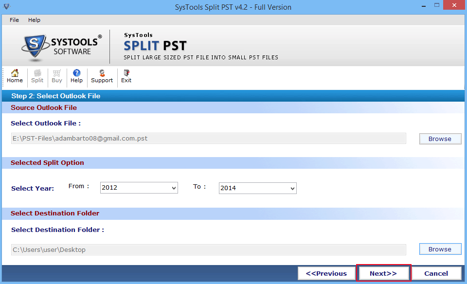 Split PST process start