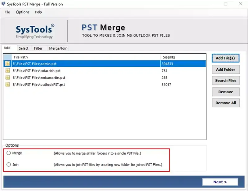 PST Merge